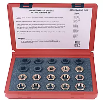 RETHREADER SPINDLE DIE SET 20PC